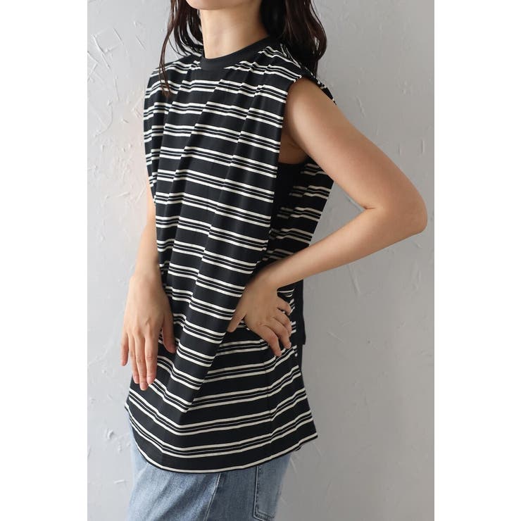 バックデザインボーダートップス 77-004080 | BONJOUR SAGAN | 詳細画像4 