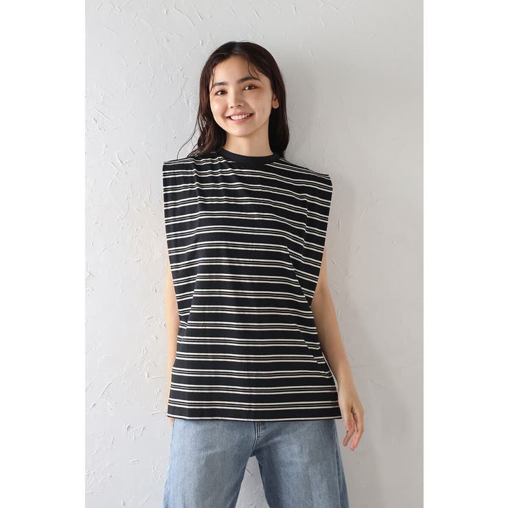 バックデザインボーダートップス 77-004080 | BONJOUR SAGAN | 詳細画像5 