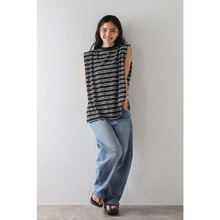 バックデザインボーダートップス 77-004080 | BONJOUR SAGAN | 詳細画像8 