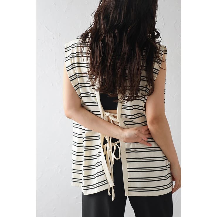 バックデザインボーダートップス 77-004080 | BONJOUR SAGAN | 詳細画像9 