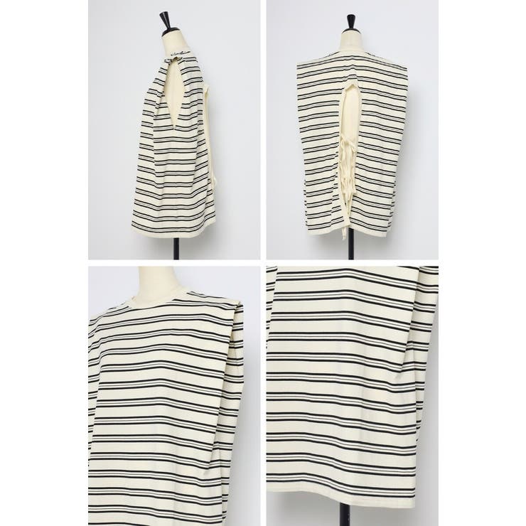 バックデザインボーダートップス 77-004080 | BONJOUR SAGAN | 詳細画像18 