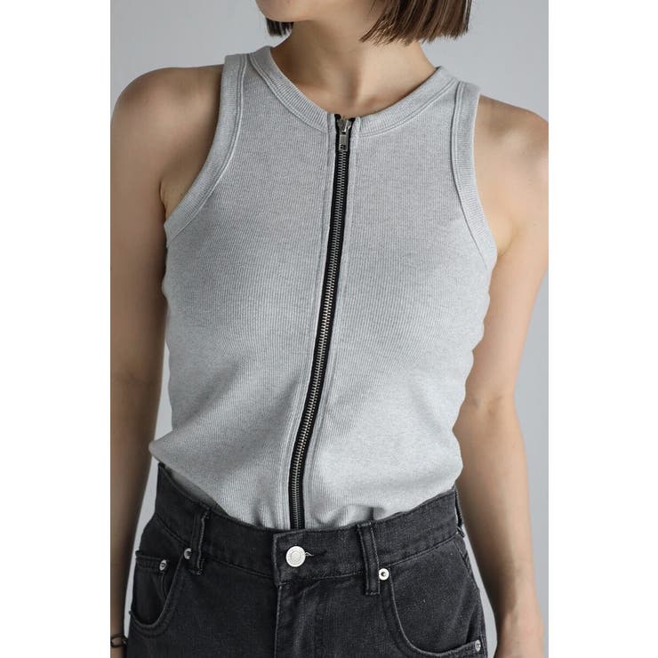 ダブルジップアメスリラメタンクトップ 77-004085 | BONJOUR SAGAN | 詳細画像1 