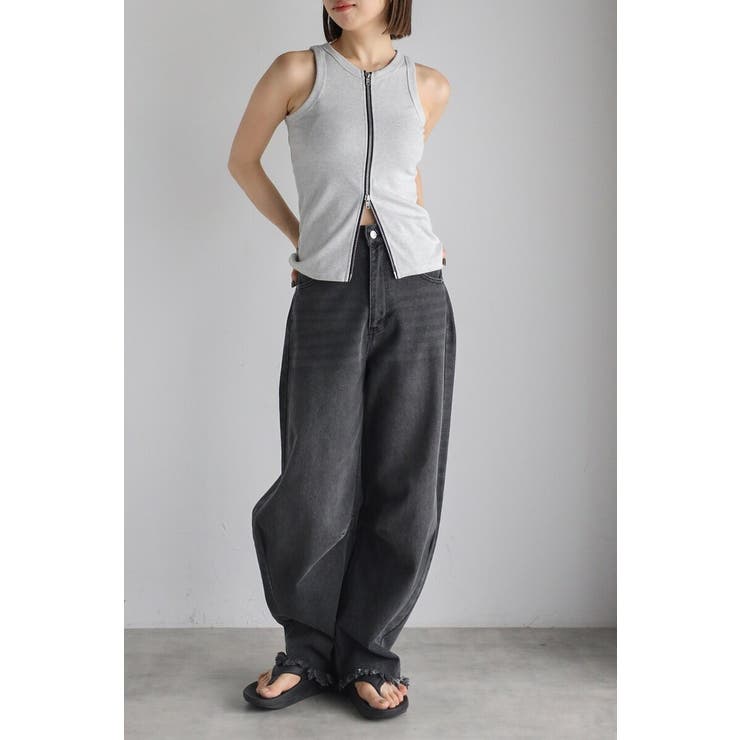 ダブルジップアメスリラメタンクトップ 77-004085 | BONJOUR SAGAN | 詳細画像2 