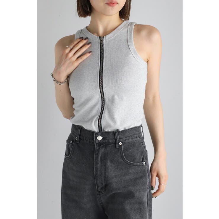 ダブルジップアメスリラメタンクトップ 77-004085 | BONJOUR SAGAN | 詳細画像4 