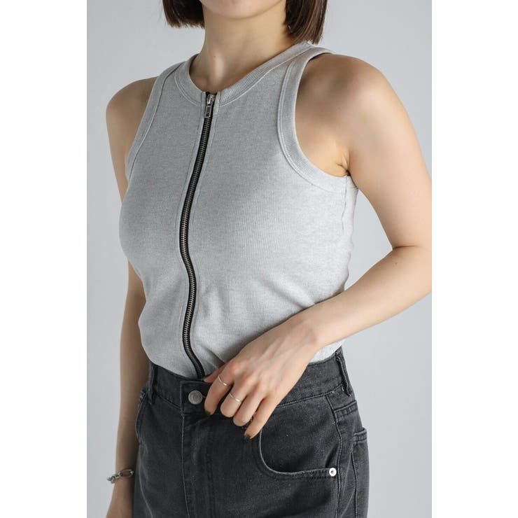 ダブルジップアメスリラメタンクトップ 77-004085 | BONJOUR SAGAN | 詳細画像5 