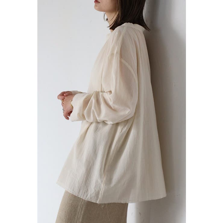 シアークルーネックプルオーバーブラウス 77-004101 | BONJOUR SAGAN | 詳細画像2 