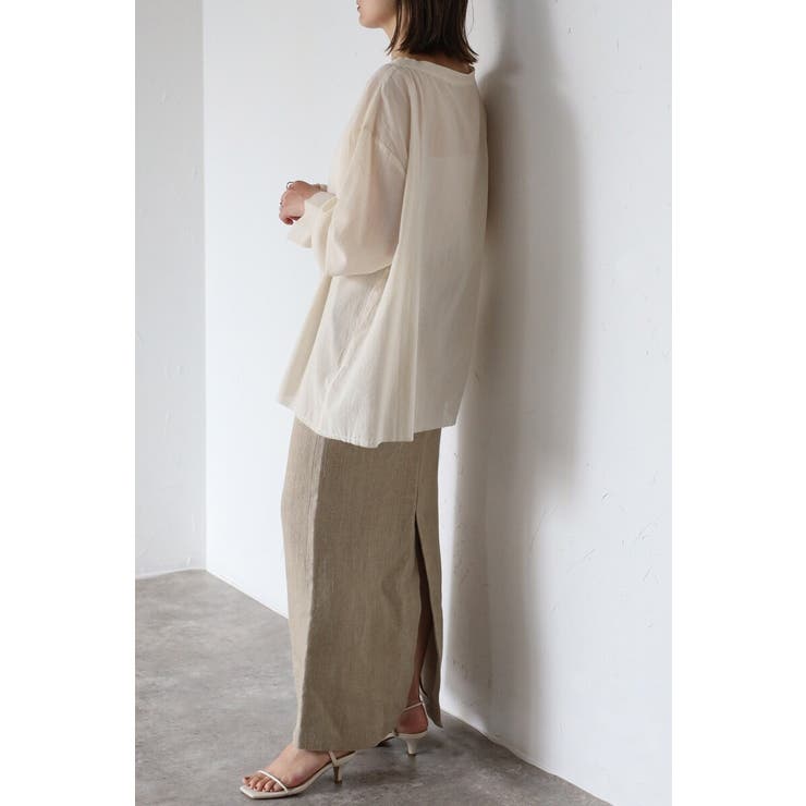 シアークルーネックプルオーバーブラウス 77-004101 | BONJOUR SAGAN | 詳細画像3 