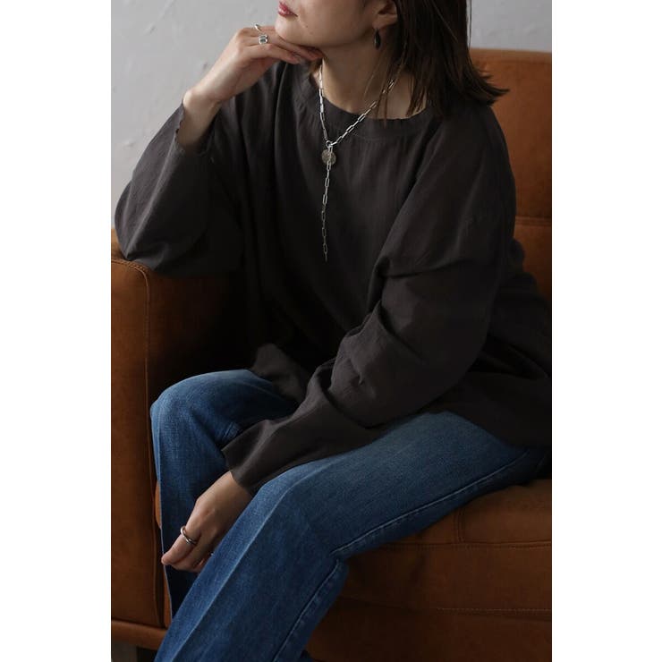 シアークルーネックプルオーバーブラウス 77-004101 | BONJOUR SAGAN | 詳細画像18 