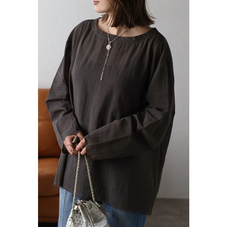 シアークルーネックプルオーバーブラウス 77-004101 | BONJOUR SAGAN | 詳細画像19 