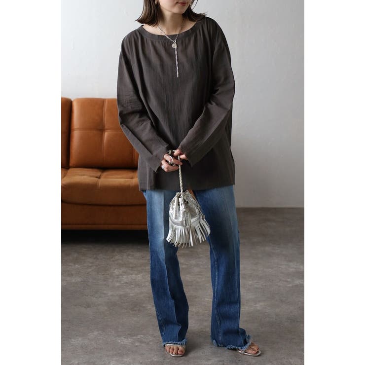 シアークルーネックプルオーバーブラウス 77-004101 | BONJOUR SAGAN | 詳細画像20 