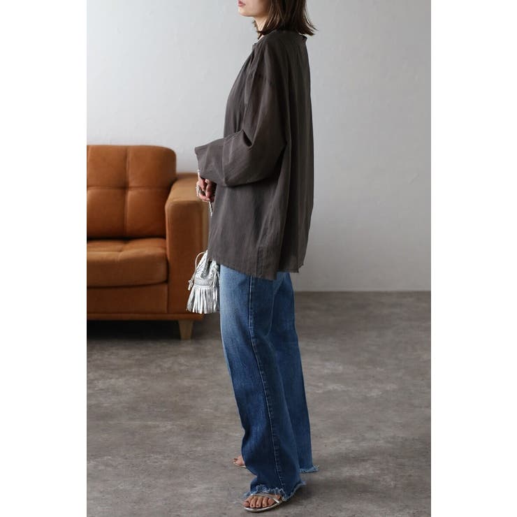 シアークルーネックプルオーバーブラウス 77-004101 | BONJOUR SAGAN | 詳細画像22 