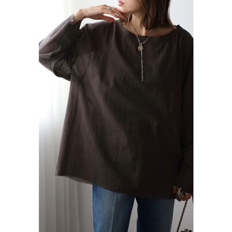 シアークルーネックプルオーバーブラウス 77-004101 | BONJOUR SAGAN | 詳細画像25 