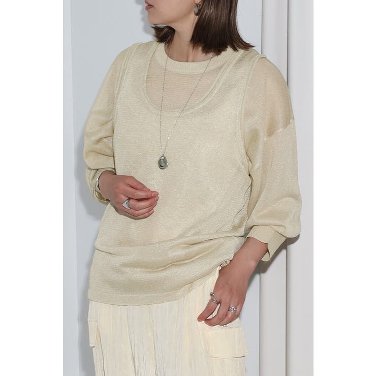 シアーニットタンク 77-004102 | BONJOUR SAGAN | 詳細画像14 