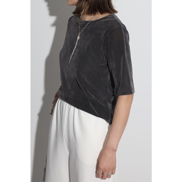 ハーフスリーブベロアT 77-004107 | BONJOUR SAGAN | 詳細画像2 