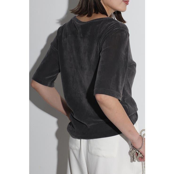 ハーフスリーブベロアT 77-004107 | BONJOUR SAGAN | 詳細画像4 