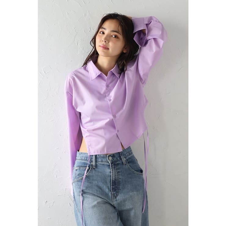 サイドギャザークロップドシャツ 77-004115 | BONJOUR SAGAN | 詳細画像1 