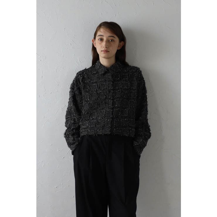 cropped fringe shirt | BONJOUR SAGAN | 詳細画像1 