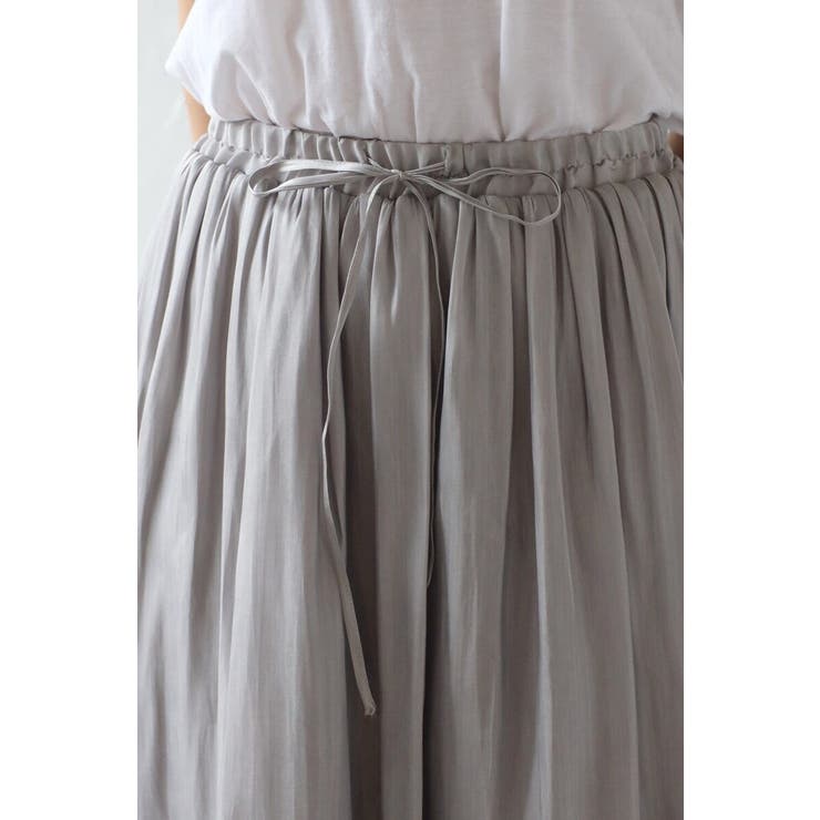 ワッシャーサテンリラクシーギャザースカート 77-004135 | BONJOUR SAGAN | 詳細画像7 
