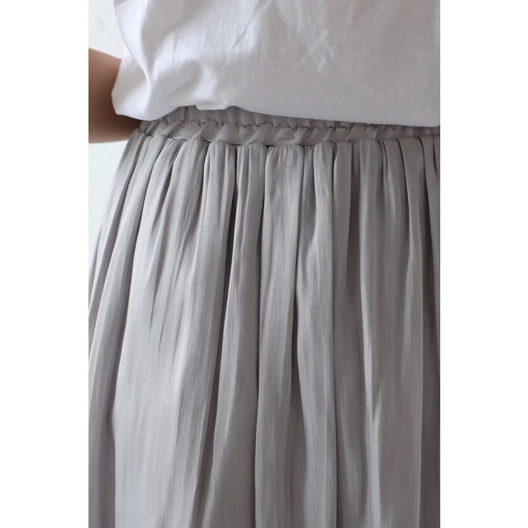 ワッシャーサテンリラクシーギャザースカート 77-004135 | BONJOUR SAGAN | 詳細画像8 