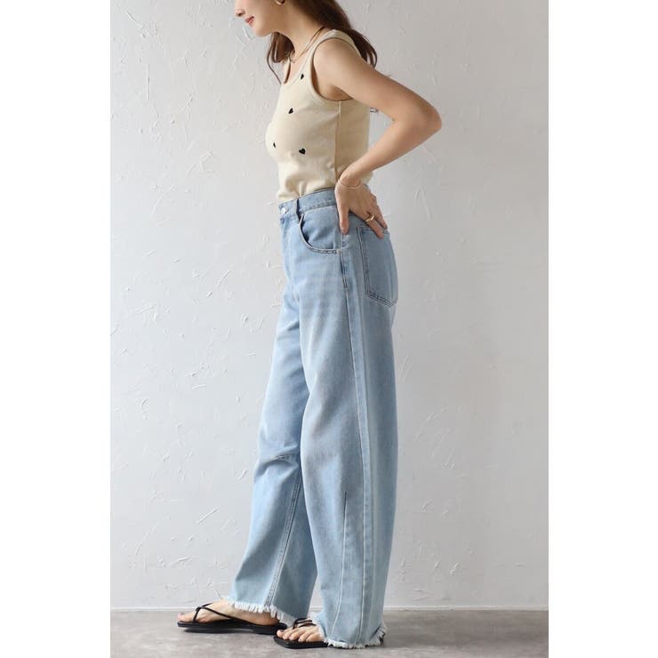 ハート刺繍リブタンクトップ 77-004136 | BONJOUR SAGAN | 詳細画像3 