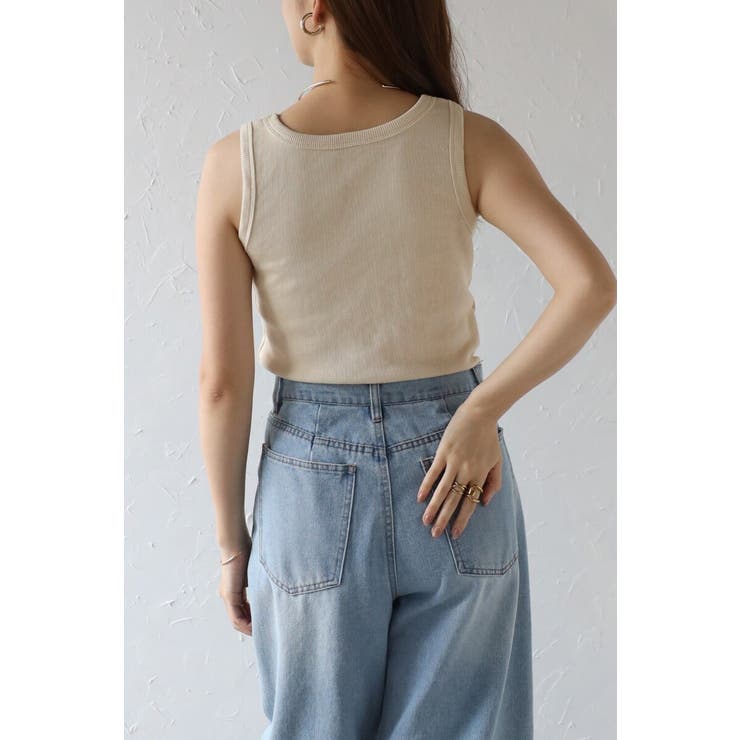 ハート刺繍リブタンクトップ 77-004136 | BONJOUR SAGAN | 詳細画像4 