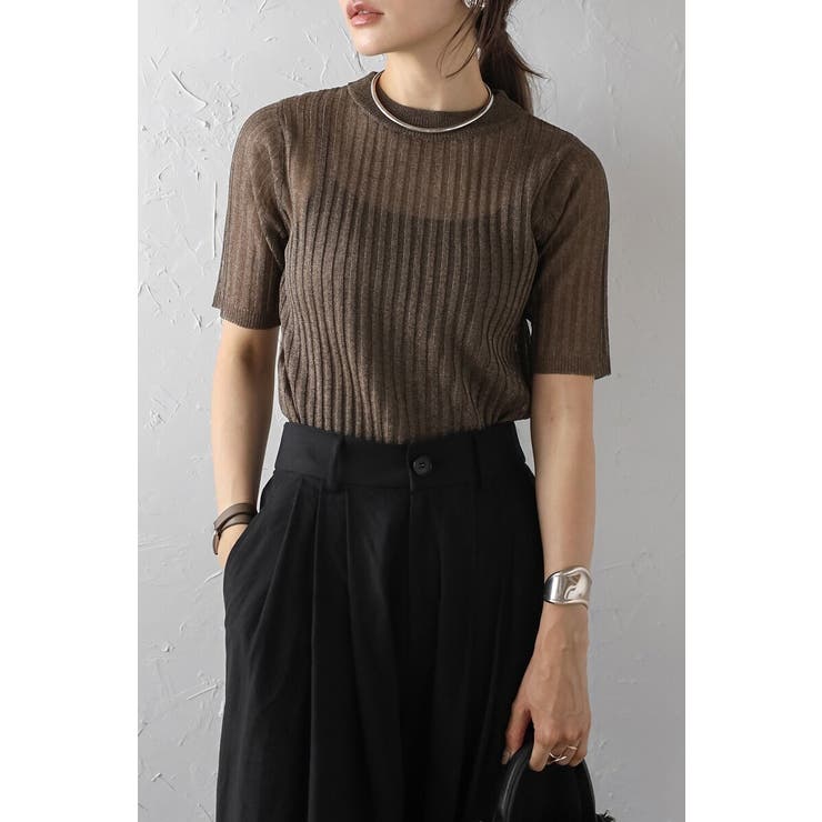 メタリックシアーニットT 77-004160 | BONJOUR SAGAN | 詳細画像2 