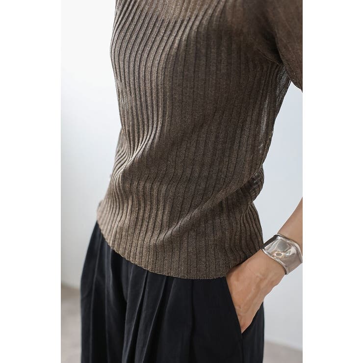 メタリックシアーニットT 77-004160 | BONJOUR SAGAN | 詳細画像6 