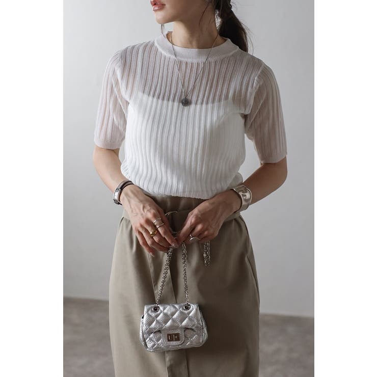 メタリックシアーニットT 77-004160 | BONJOUR SAGAN | 詳細画像9 