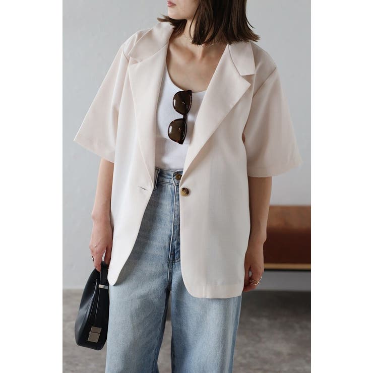 サマーツイードハーフスリーブジャケット 77-004168 | BONJOUR SAGAN | 詳細画像3 