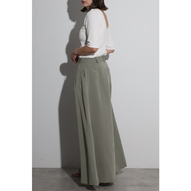 タックフレアワイドパンツ 77-004169 | BONJOUR SAGAN | 詳細画像3 