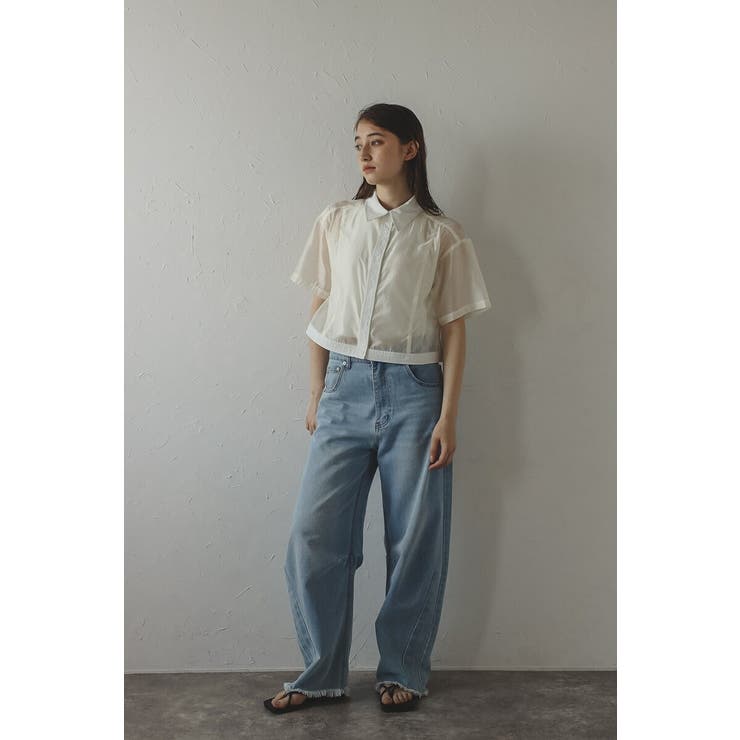 sheer shiny shirt | BONJOUR SAGAN | 詳細画像3 