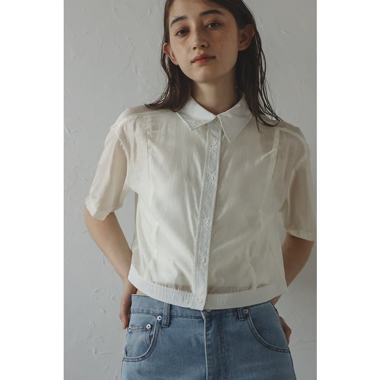 sheer shiny shirt | BONJOUR SAGAN | 詳細画像4 