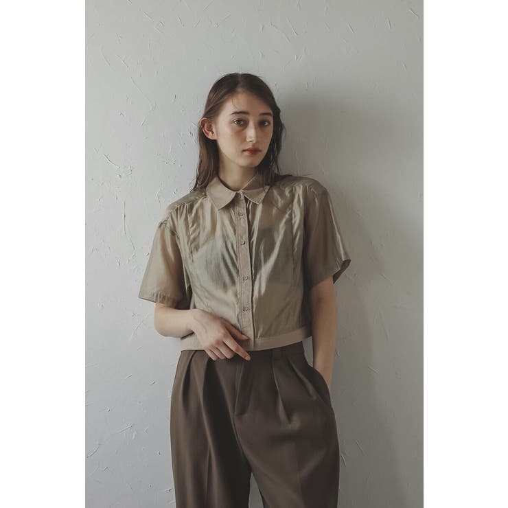 sheer shiny shirt | BONJOUR SAGAN | 詳細画像9 