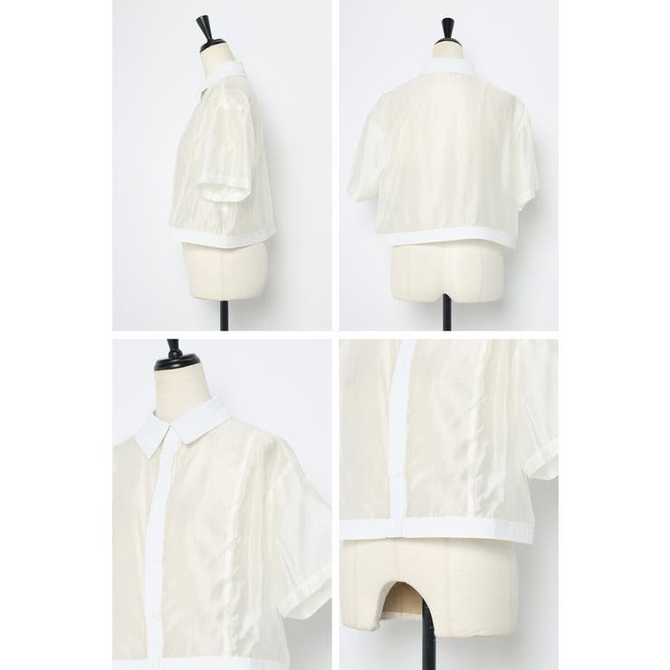 sheer shiny shirt | BONJOUR SAGAN | 詳細画像18 