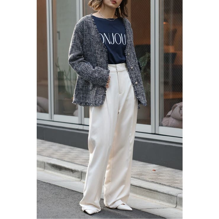 ツイードフリンジVネックジャケット 77-004464 | BONJOUR SAGAN | 詳細画像11 