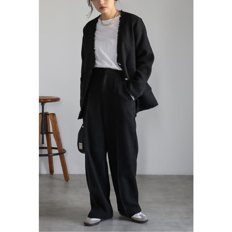 ツイードフリンジVネックジャケット 77-004464 | BONJOUR SAGAN | 詳細画像17 