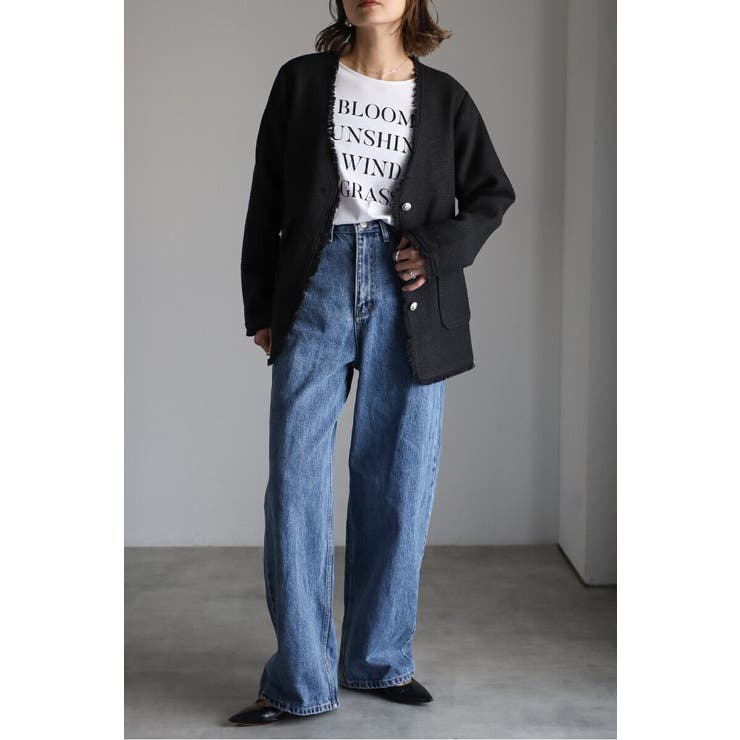 ツイードフリンジVネックジャケット 77-004464 | BONJOUR SAGAN | 詳細画像24 