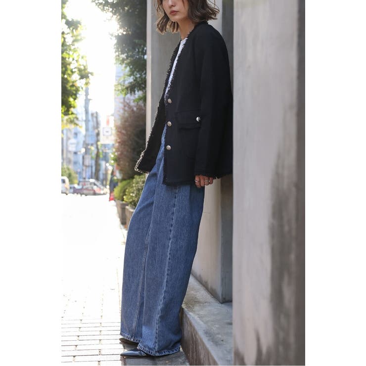 ツイードフリンジVネックジャケット 77-004464 | BONJOUR SAGAN | 詳細画像30 