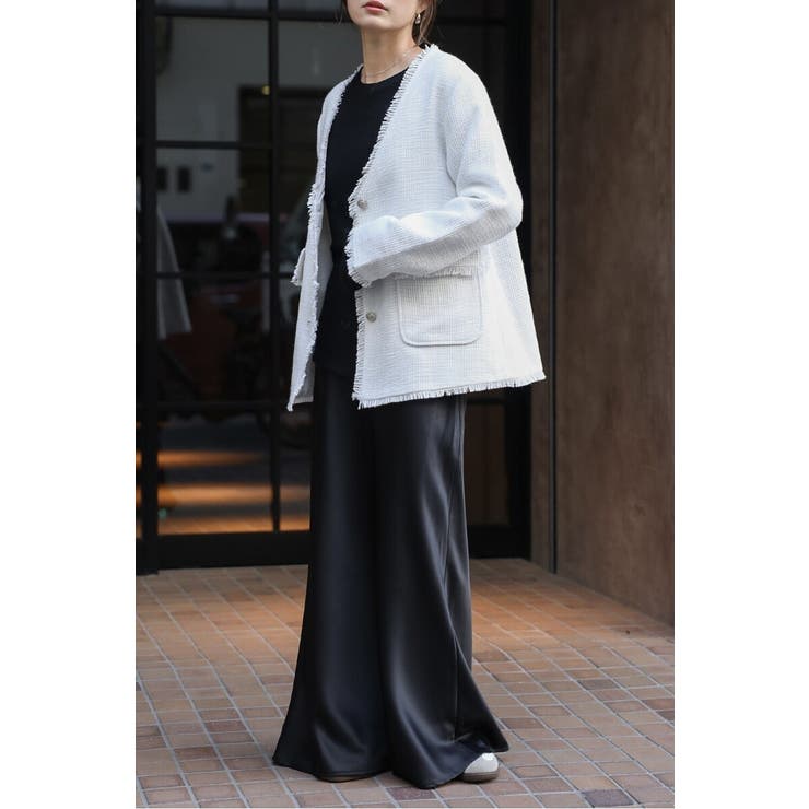 ツイードフリンジVネックジャケット 77-004464 | BONJOUR SAGAN | 詳細画像38 