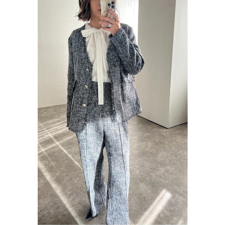 ツイードフリンジVネックジャケット 77-004464 | BONJOUR SAGAN | 詳細画像41 