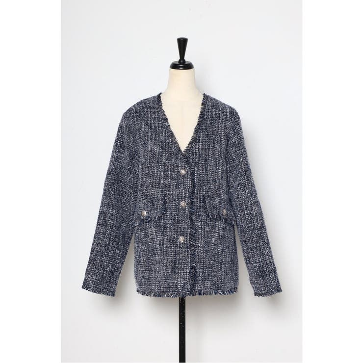 ツイードフリンジVネックジャケット 77-004464 | BONJOUR SAGAN | 詳細画像47 