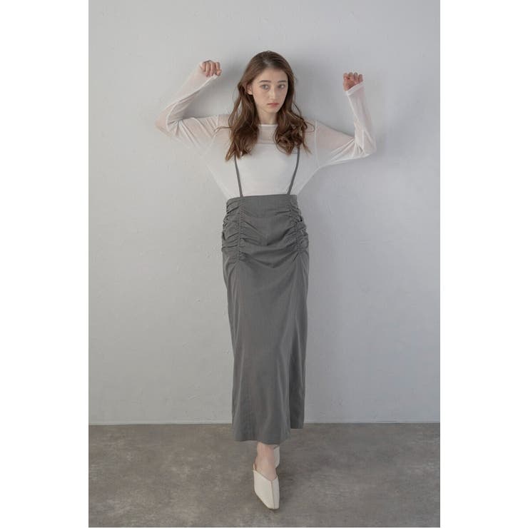 shirring suspender skirt | BONJOUR SAGAN | 詳細画像1 