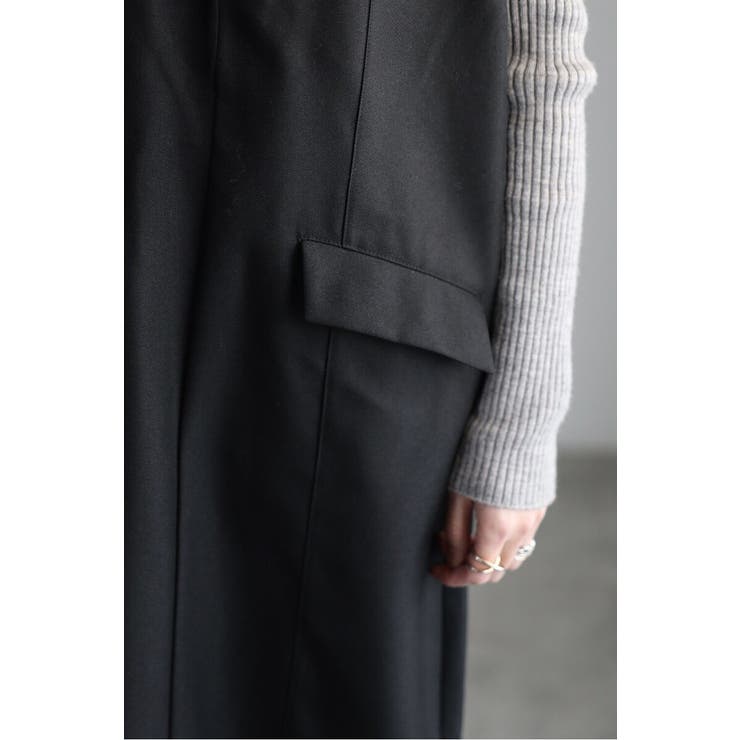 ライトツイルレイヤード風Vネックジャンスカ 77-004499 | BONJOUR SAGAN | 詳細画像10 