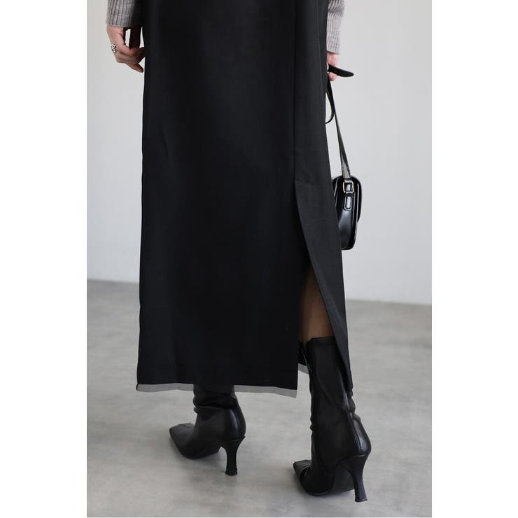 ライトツイルレイヤード風Vネックジャンスカ 77-004499 | BONJOUR SAGAN | 詳細画像13 