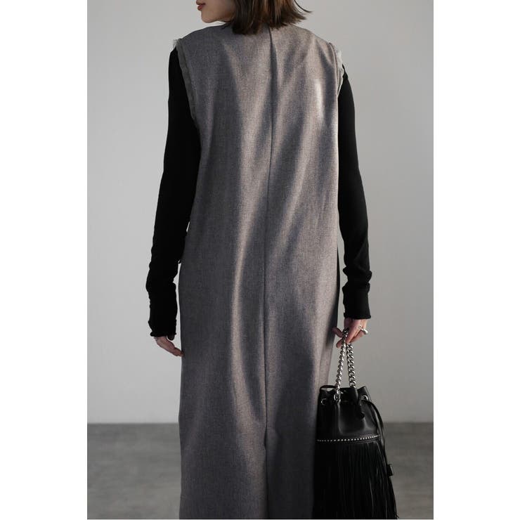 ライトツイルレイヤード風Vネックジャンスカ 77-004499 | BONJOUR SAGAN | 詳細画像18 