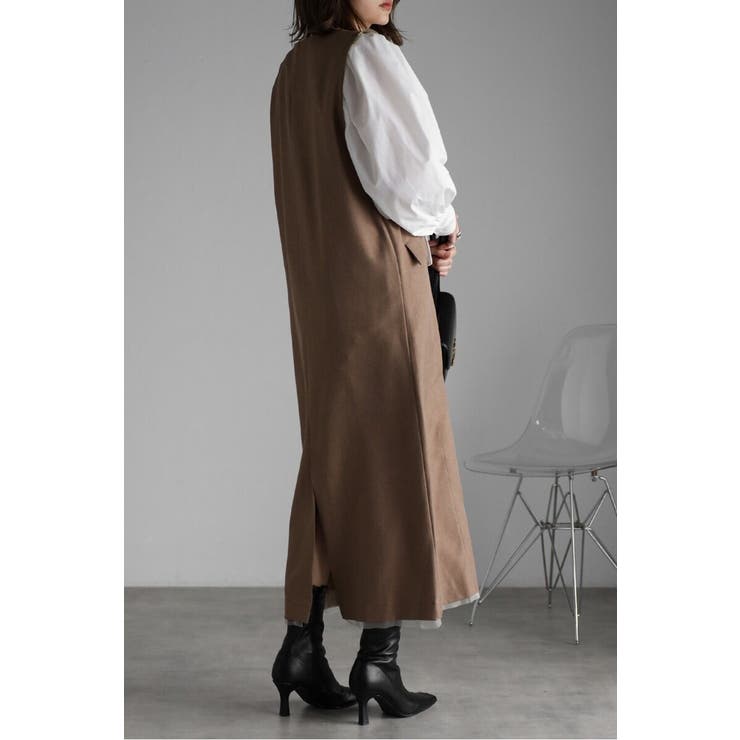 ライトツイルレイヤード風Vネックジャンスカ 77-004499 | BONJOUR SAGAN | 詳細画像20 