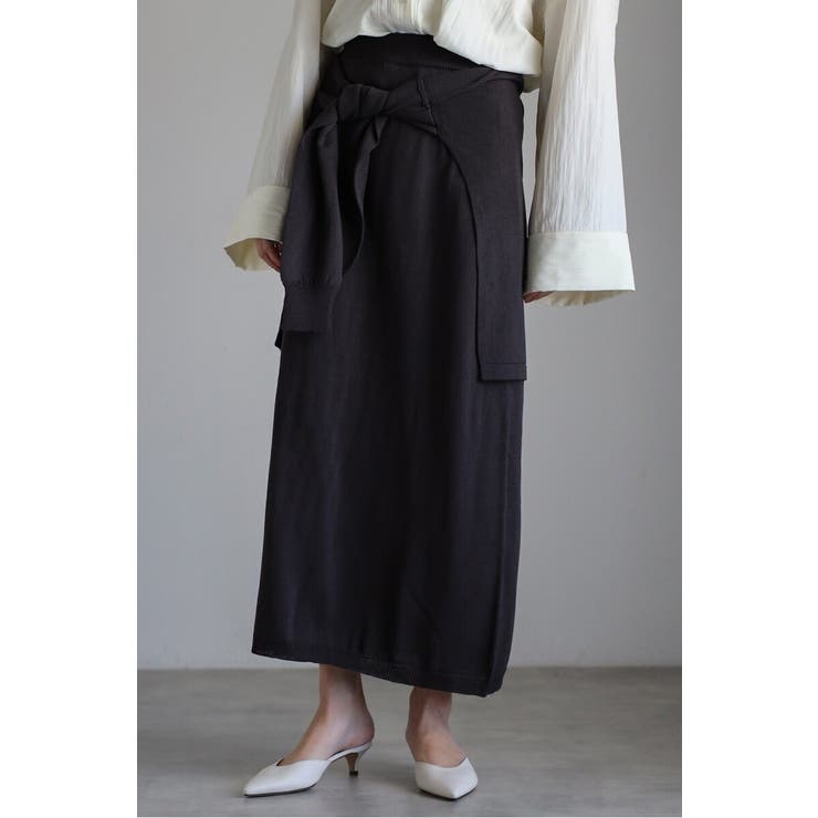 レイヤード風ニットIラインスカート 77-004553 | BONJOUR SAGAN | 詳細画像1 