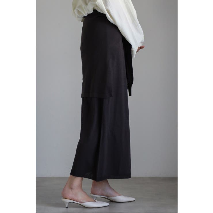 レイヤード風ニットIラインスカート 77-004553 | BONJOUR SAGAN | 詳細画像4 