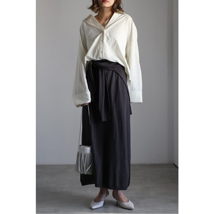 レイヤード風ニットIラインスカート 77-004553 | BONJOUR SAGAN | 詳細画像5 