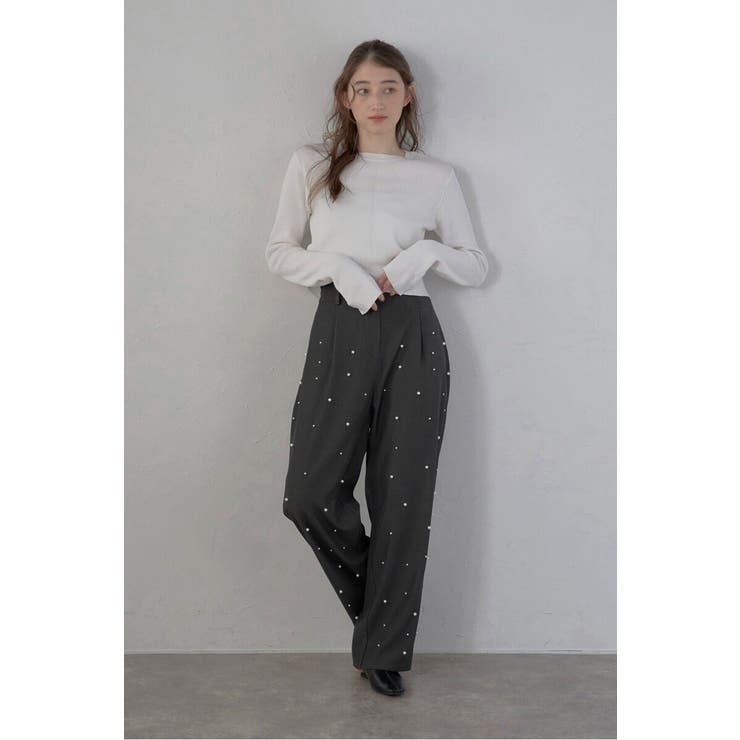 LIGHT-BLACK | pearl bijou wide | BONJOUR SAGAN